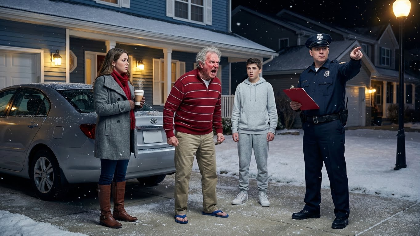 They kicked me out like trash in the snow. “You’ll regret this,” Dad warned. My brother called me a parasite. I didn’t argue. I just said, “Make sure the fireplace’s off when the cops show up.” Two hours later, they were being evicted. Mom cried. Dad raged. I stayed parked across the street—and watched them finally feel powerless.