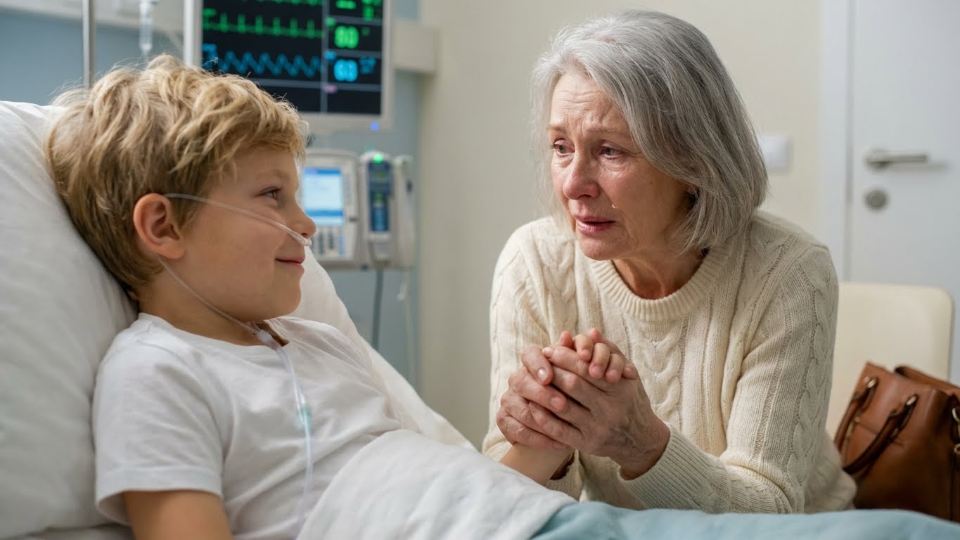 After weeks in a coma, my young son suddenly woke up.