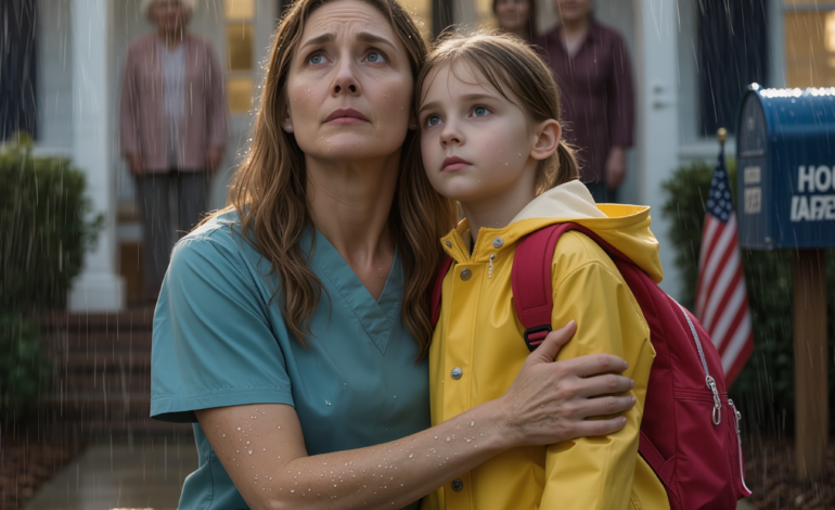 My 11-year-old came home and her key wouldn’t unlock the door. She stayed under the covered porch, damp and cold, telling herself she only had to wait a little longer for someone to open up—except that “a little longer” stretched to nearly five hours in the rain. When my mother finally stepped out, she glanced right past my child and said, “We’ve all decided you and your mom don’t live here anymore.” I didn’t yell. I didn’t beg. I just said, “Understood.” Three days later, my mother opened a letter… and her hand went still.