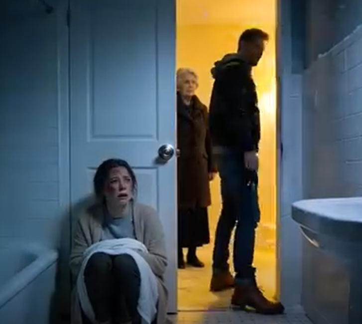 My MIL trapped me in the bathroom during winter and walked away. I screamed for my husband, but he sighed and said, ‘I’m not dealing with this tonight.’ When he finally checked the bathroom the next day, his face went completely white.