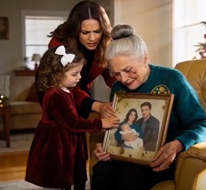 At the family photo shoot, my daughter sat smiling in the front row. But when the Christmas cards arrived, she was completely erased. She looked up at me and asked, ‘Was I not good enough?’ I didn’t answer. I just handed my mother her gift the next day…