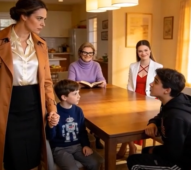 My nephew mouthed, ‘Trash belongs outside,’ and the whole table smirked. I didn’t cry—I took my son’s hand and walked out. Hours later, Mom asked for the monthly transfer. I gave her my answer.