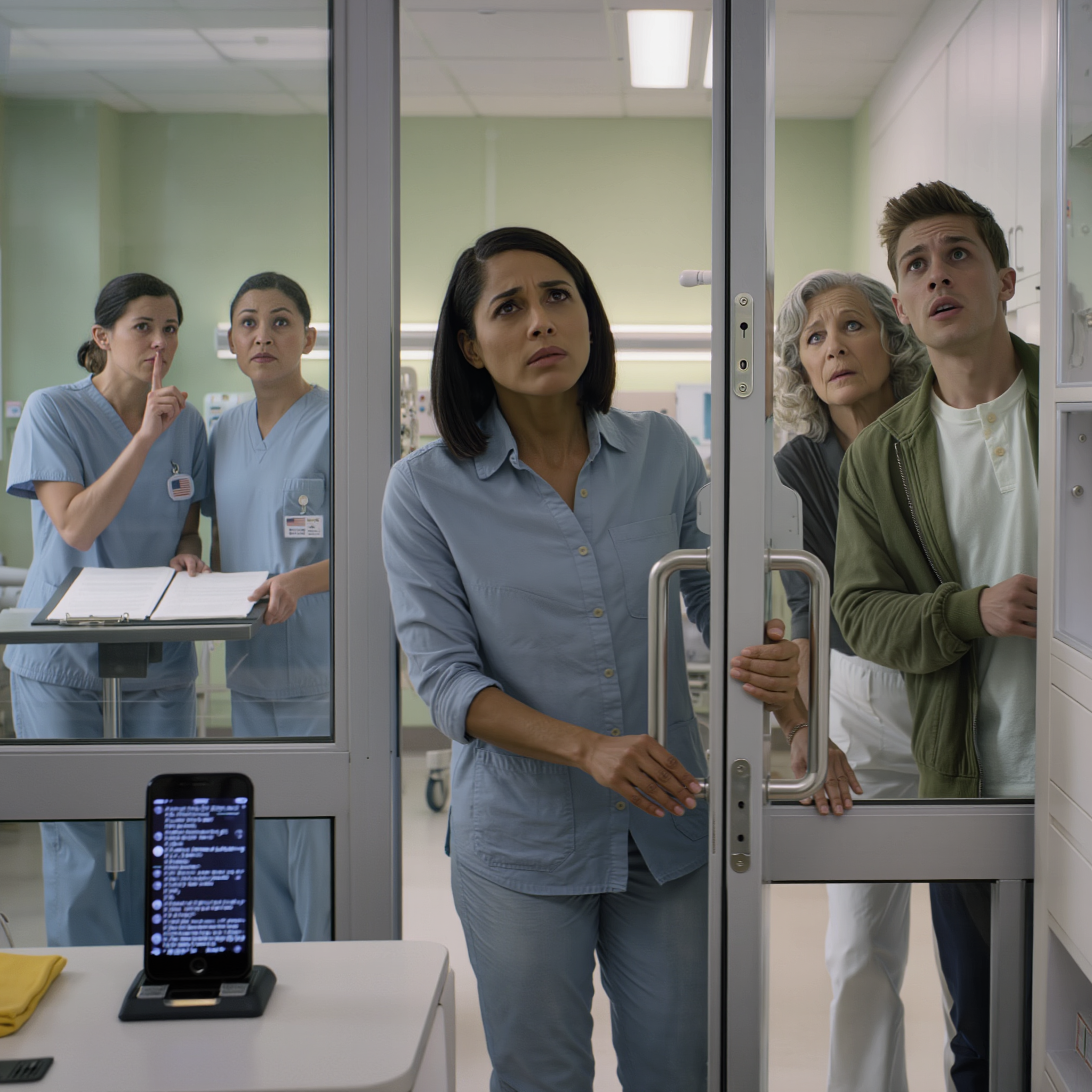 After saying goodbye to my husband in the ICU, I walked out of the hospital with tears still on my face… and then I overheard two nurses whispering something I was never meant to hear. One of them said, ‘I still can’t believe they’re going through with it.’ The other replied, ‘And she has no idea.’ I stopped cold because in that moment, it didn’t feel like grief anymore. It felt like a plan.