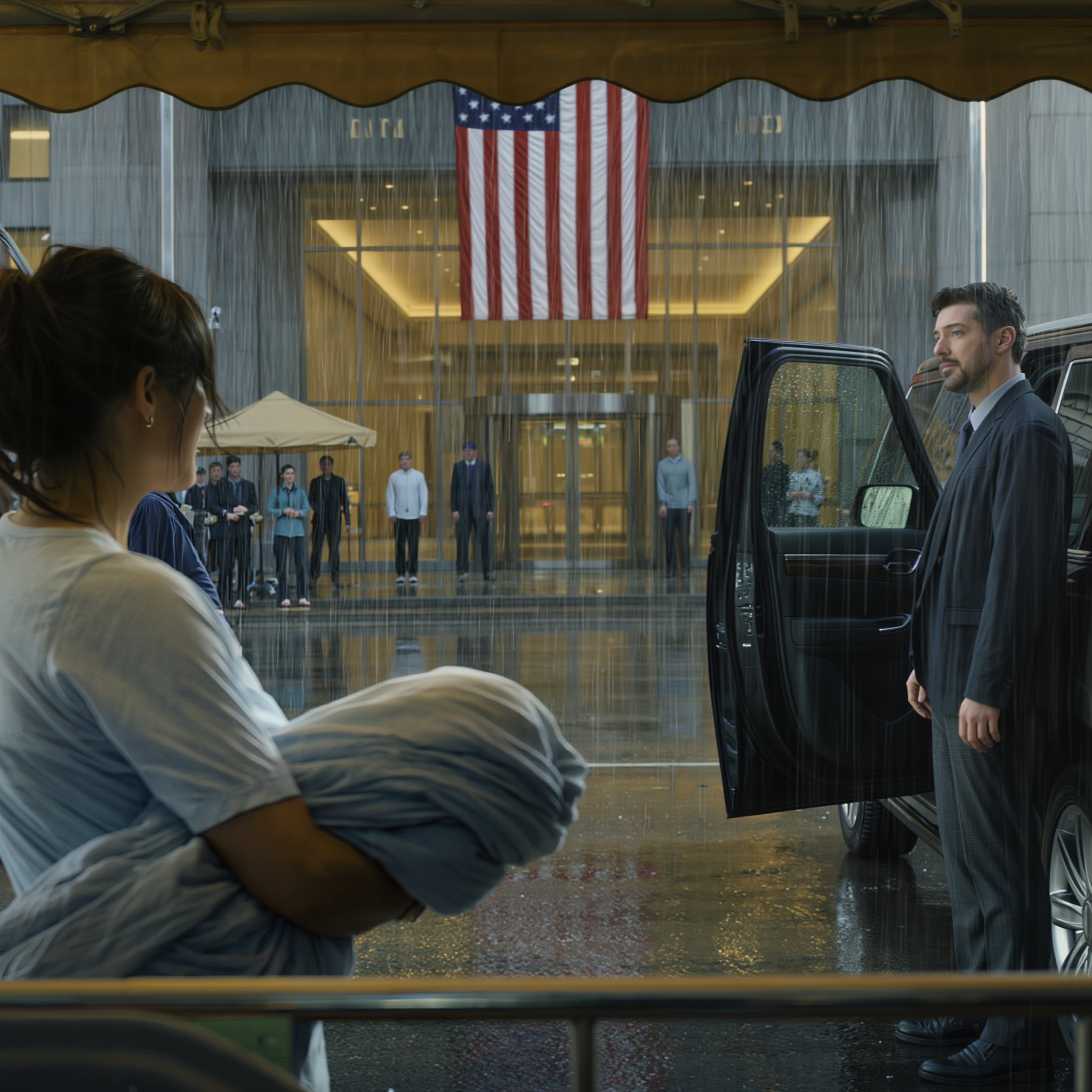 Fresh out of the postpartum ward after a C-section, I held my 3-day-old baby under the Manhattan rain when my husband threw a $20 bill into a puddle: “Take the bus. I don’t want my SUV to smell like the hospital.” I just nodded. But exactly two hours later, in a fancy steakhouse, he suddenly started screaming in panic when he heard a call… and the whole table went dead silent.