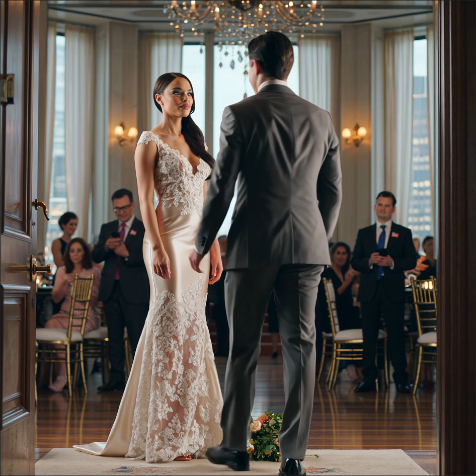 She was left at the altar, and as everyone murmured, her boss approached slowly, leaned in, and whispered, “Play along. Pretend I’m the groom. Music—now.”