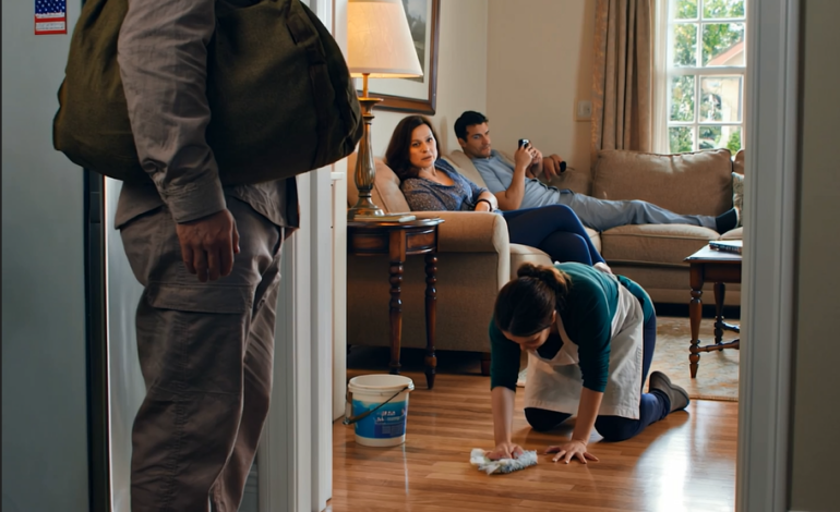 My son returned from 5 years of military deployment and wanted to surprise me. But as he opened the door, he saw me living as a maid in the house my husband and I bought before he died. He asked, confused, “Mom, is this you?” His wife and her family had taken everything from me, and when my son realized what they’d turned his own mother into, he stormed into the room and said, “This ends now.” No one in that living room expected what happened next.