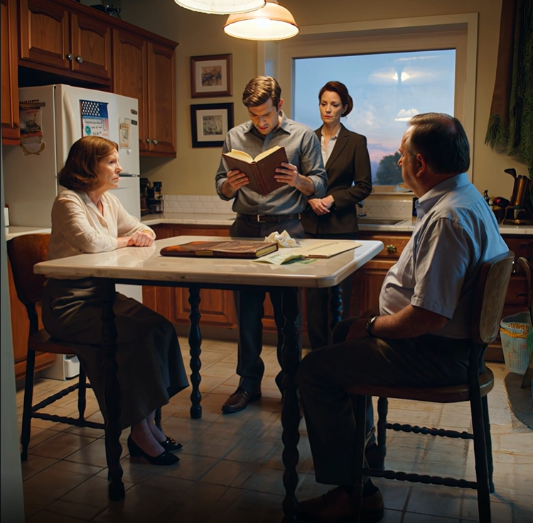 My daughter-in-law slammed an $8,000 bill on the table and screamed with rage, “It’s over. Either you pay this or you’re both going to a nursing home.” Then my husband, who had been silent, slowly rose to his feet, adjusted his suit, and stared deep into our son’s eyes, his own filled with sorrow. No one could have predicted what happened next.