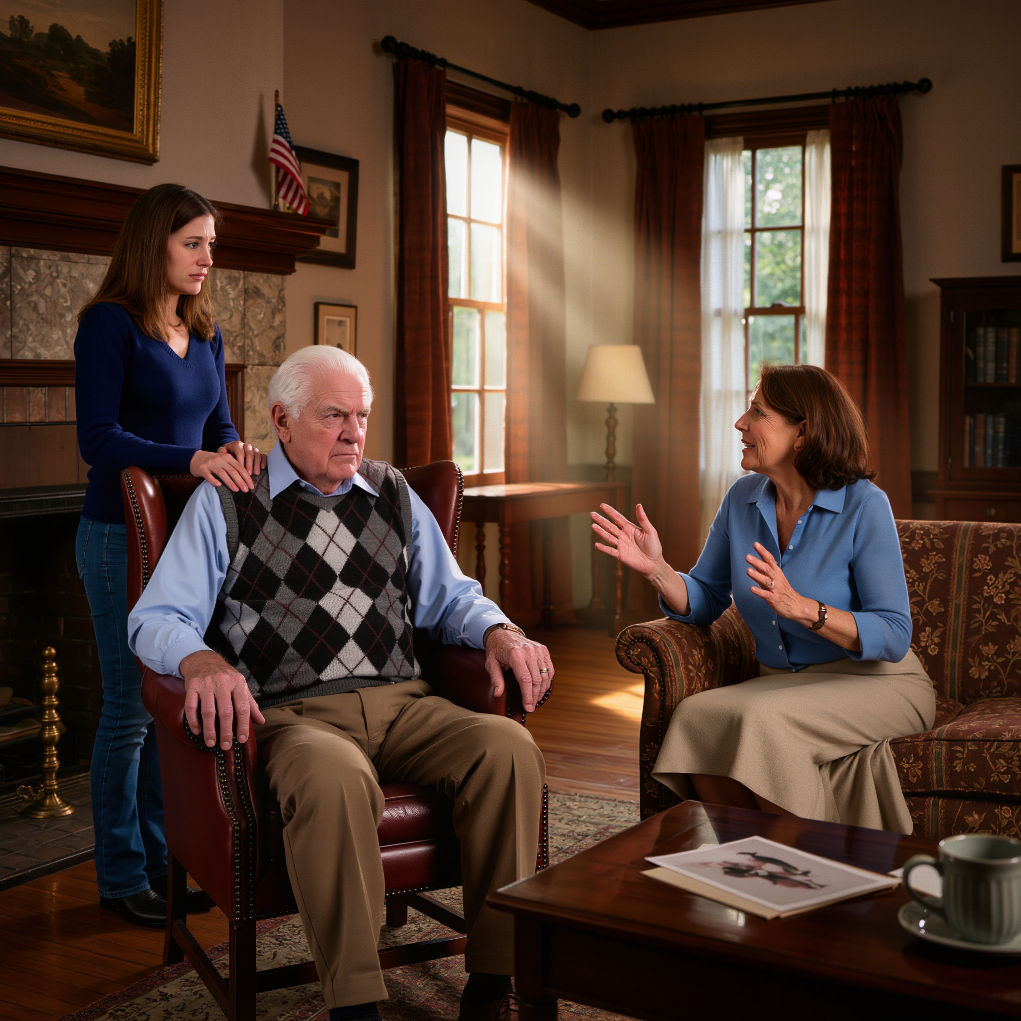 On my grandfather’s porch in Nashville, he squinted at my rideshare and asked, “Where’s the black SUV we gave you?”—and my mom answered for me, smiling like it was harmless: “Your sister needed it more.” Then my grandpa walked me into his cedar-scented living room, set a single key fob on the coffee table like a warning, and asked one question that made my mother’s face drain of color.