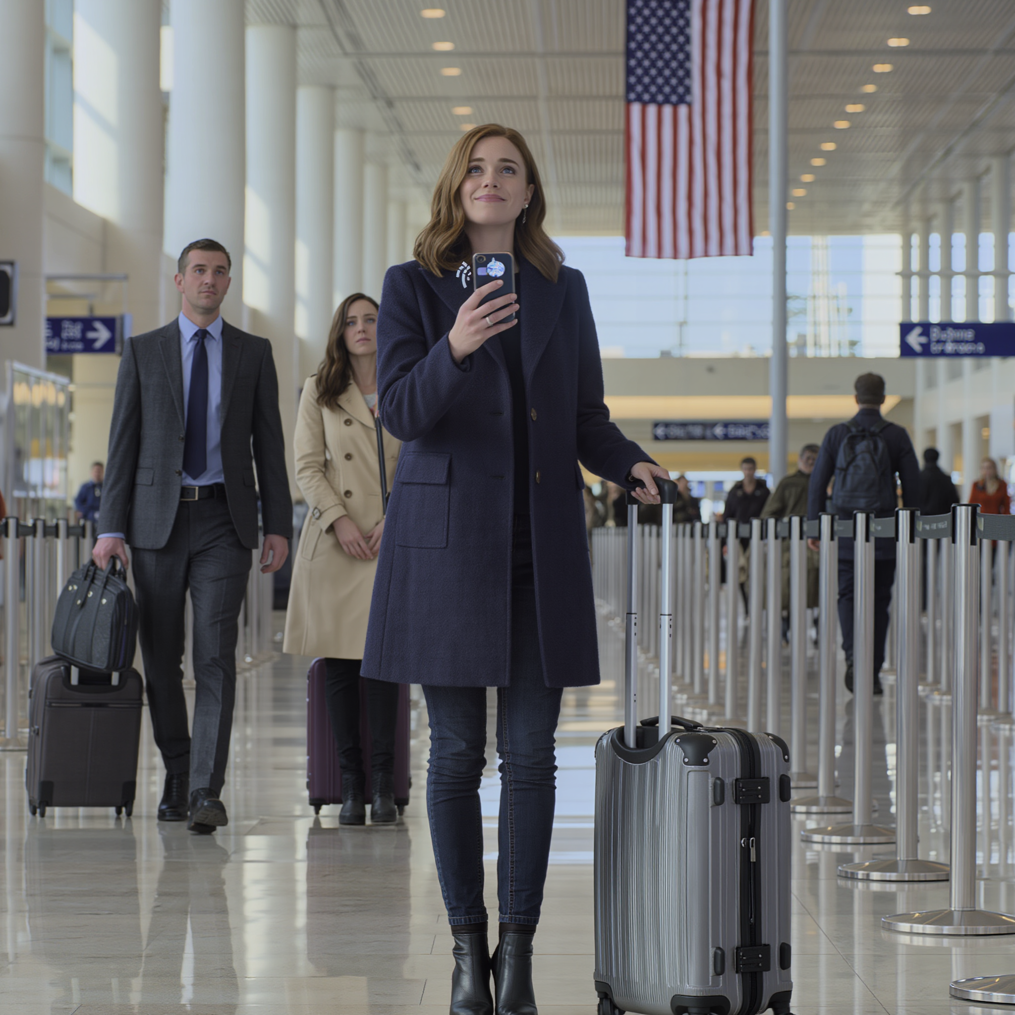 I Walked Off a Plane With One Suitcase… and Found My Ex-Husband Holding the Woman He Left Me For—Right Before My Phone Rang and Everything Tilted