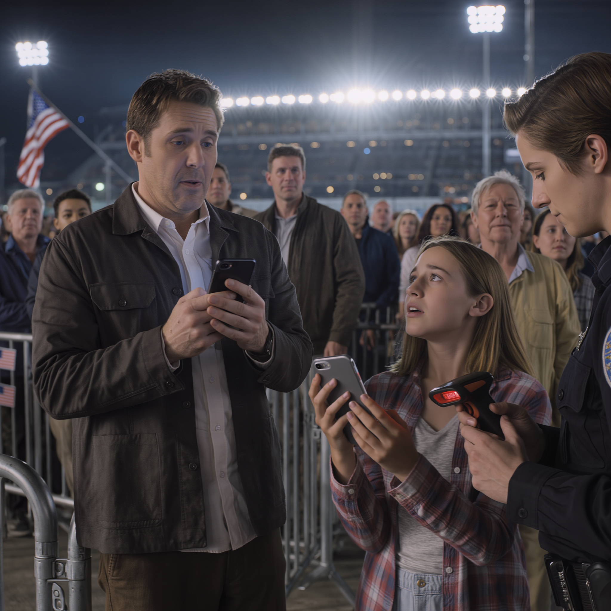 Two minutes before the gates opened, my daughter held up her phone and the scanner flashed, “Ticket invalid,” even though I bought those seats for her 16th birthday months ago; then my screen showed a quiet gray line—“Transfer complete”—and my brother answered like it was nothing: “Taylor Swift can wait.” I could hear my mother beside him, already defending him, while 900 glittered strangers poured into the stadium and my kid kept waiting for me to fix it.