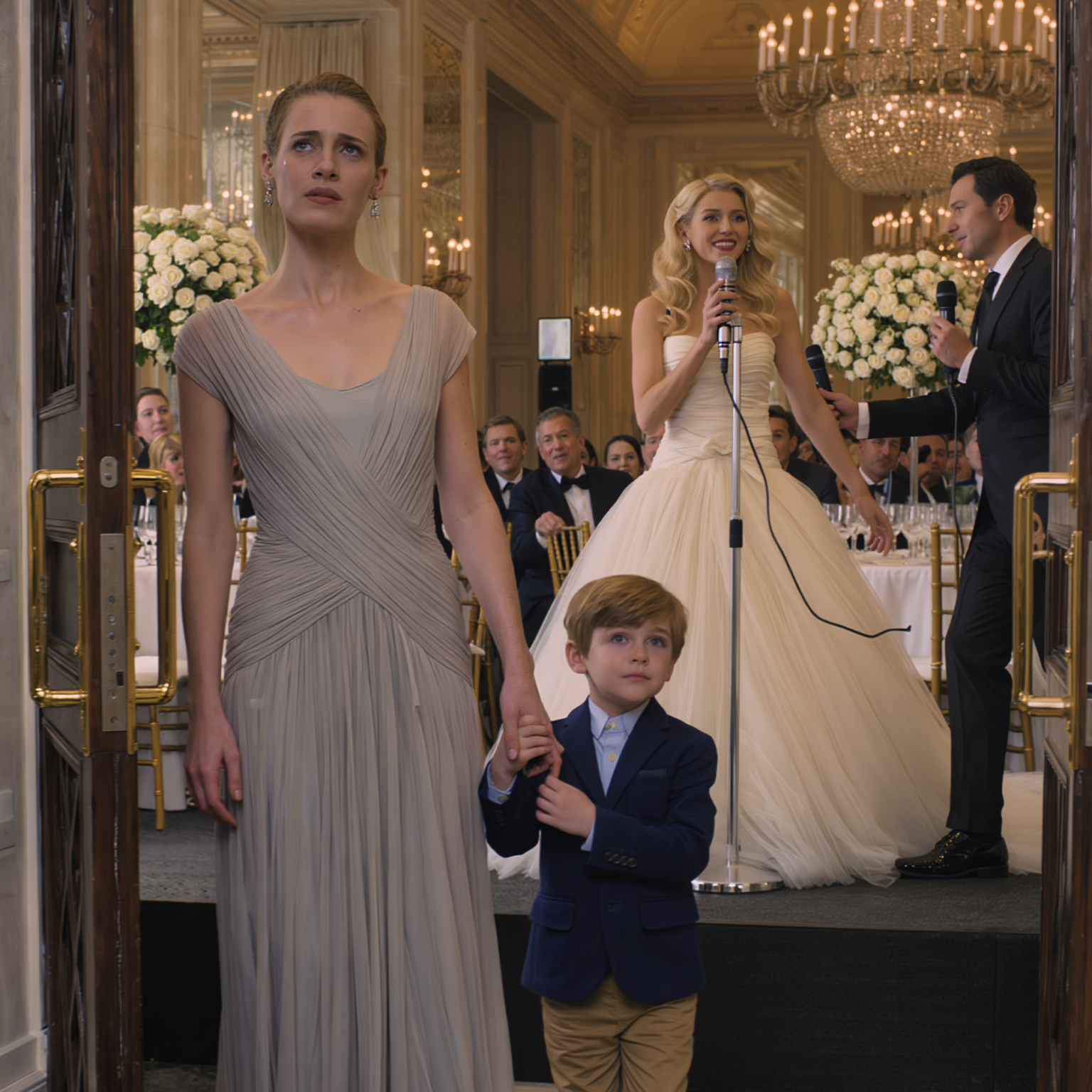 My sister called me “the unwelcome maid” over the microphone at her wedding in Manhattan. My parents laughed like it was a compliment, and I stood there with my five-year-old son gripping my hand, trying not to collapse while two hundred guests laughed along. I thought I’d survived worse inside my own family. Then I caught the groom’s eyes—cold, focused, not smiling—and I realized that night was about to flip everything.