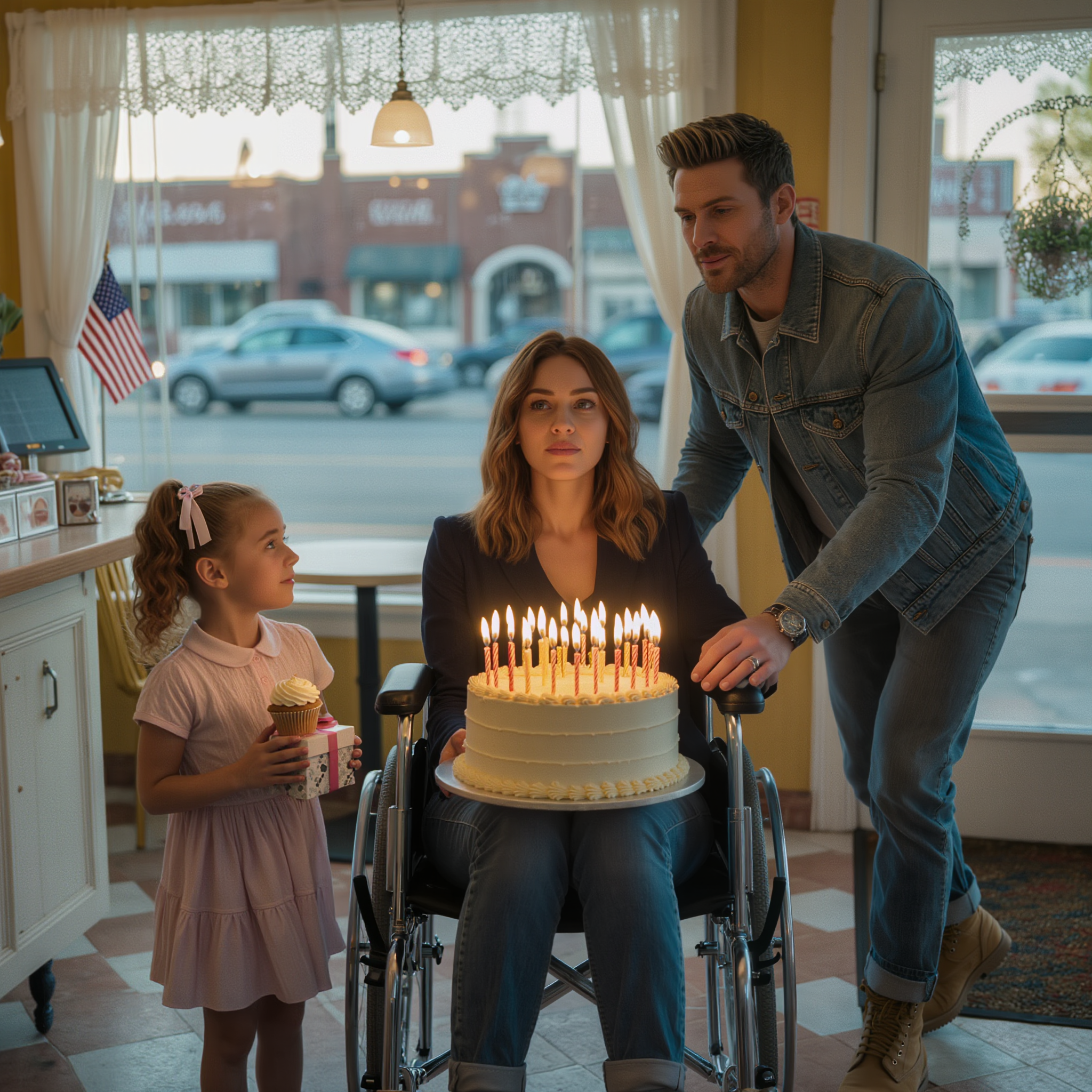 The CEO’s Paralyzed Daughter Faced Her Birthday Cake All Alone—Until a Single Father Walked Up with His Little Girl and Said, “Hey… Can We Sit With You?”