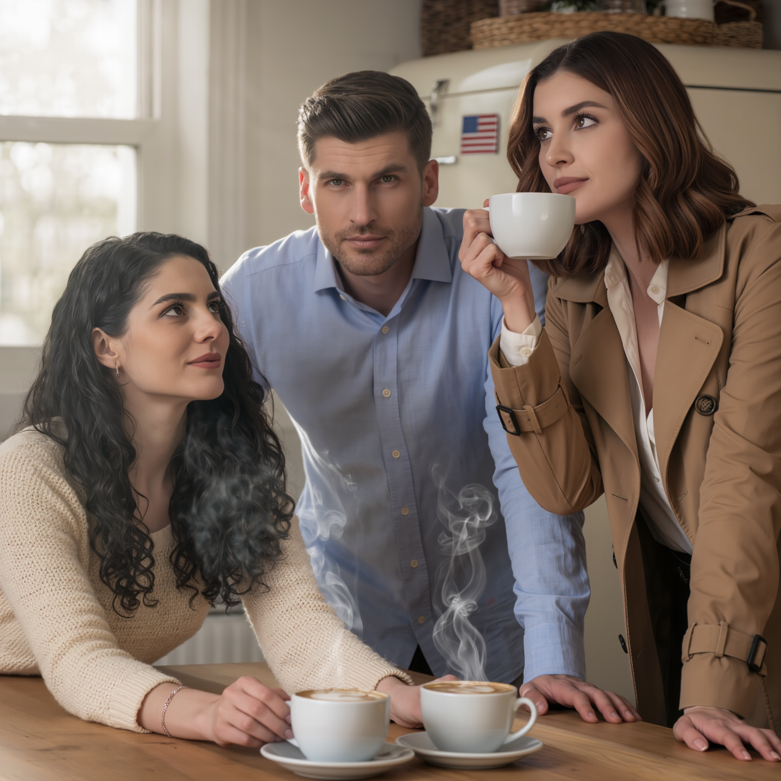 My husband handed me a cup of coffee that smelled… off. ‘I made you a special cup, darling,’ he said, smiling too wide. I smiled back ‘So sweet’ and when my sister in law started in with her usual little humiliations, I calmly set the mugs down and switched them like it was nothing. Thirty minutes later, the whole room changed her confidence drained, my husband went pale, and I realized that strange smell had never been an accident. It had been a warning.