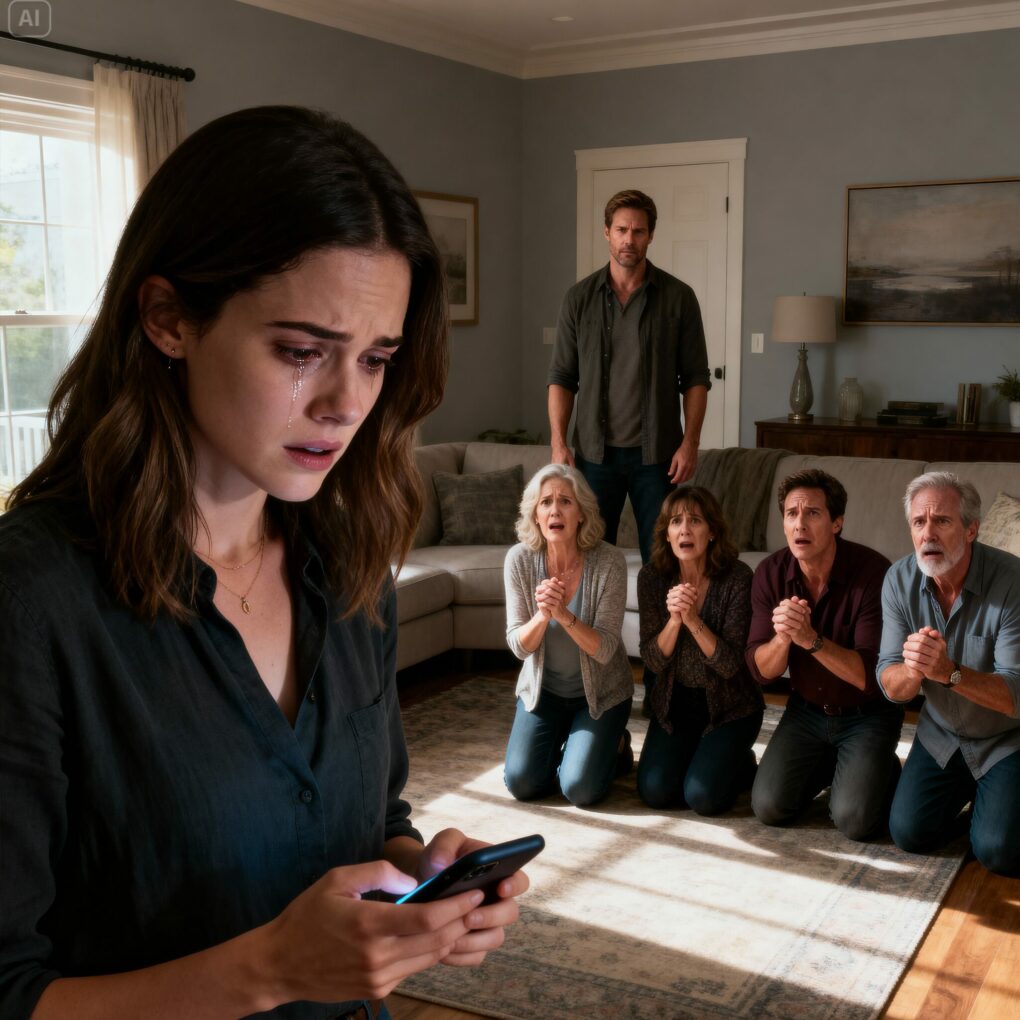 The police reported that my husband caused an accident and fled. His family knelt down and begged me to take the blame. While I was on my way to surrender, I received a strange message: ‘Stop the car, check the camera in the yard…