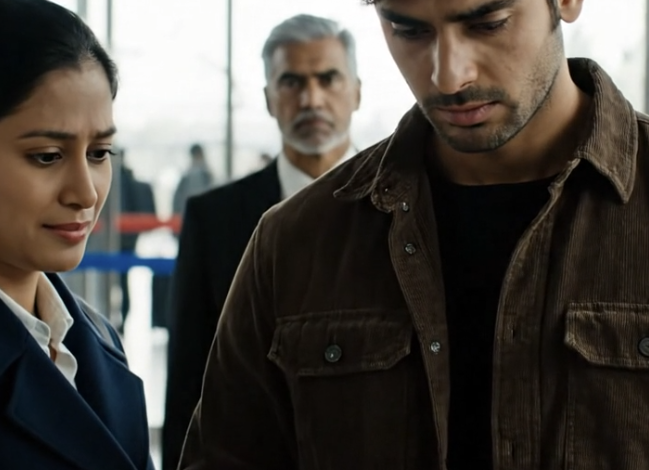 At Dubai International Airport, my wife Rebecca glided into the business-class lounge and canceled my ticket behind my back, leaving me 7,000 miles from New York with only a passport and forty crumpled dollars, while the gate agent murmured, “This reservation was revoked,” and I swallowed the humiliation, clenched my carry-on handle like a lifeline, and decided I’d stop begging and start recording every detail—right as a diamond-eared woman in a Chanel suit leaned in and whispered, “Pretend you’re my husband.”