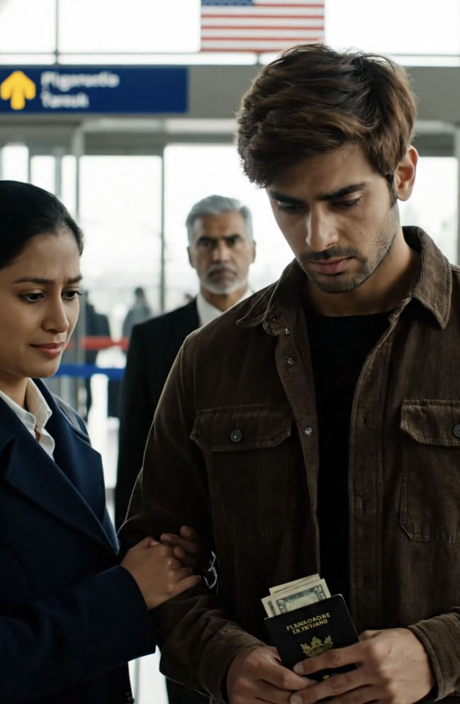 At Dubai International Airport, my wife Rebecca glided into the business-class lounge and canceled my ticket behind my back, leaving me 7,000 miles from New York with only a passport and forty crumpled dollars, while the gate agent murmured, “This reservation was revoked,” and I swallowed the humiliation, clenched my carry-on handle like a lifeline, and decided I’d stop begging and start recording every detail—right as a diamond-eared woman in a Chanel suit leaned in and whispered, “Pretend you’re my husband.”