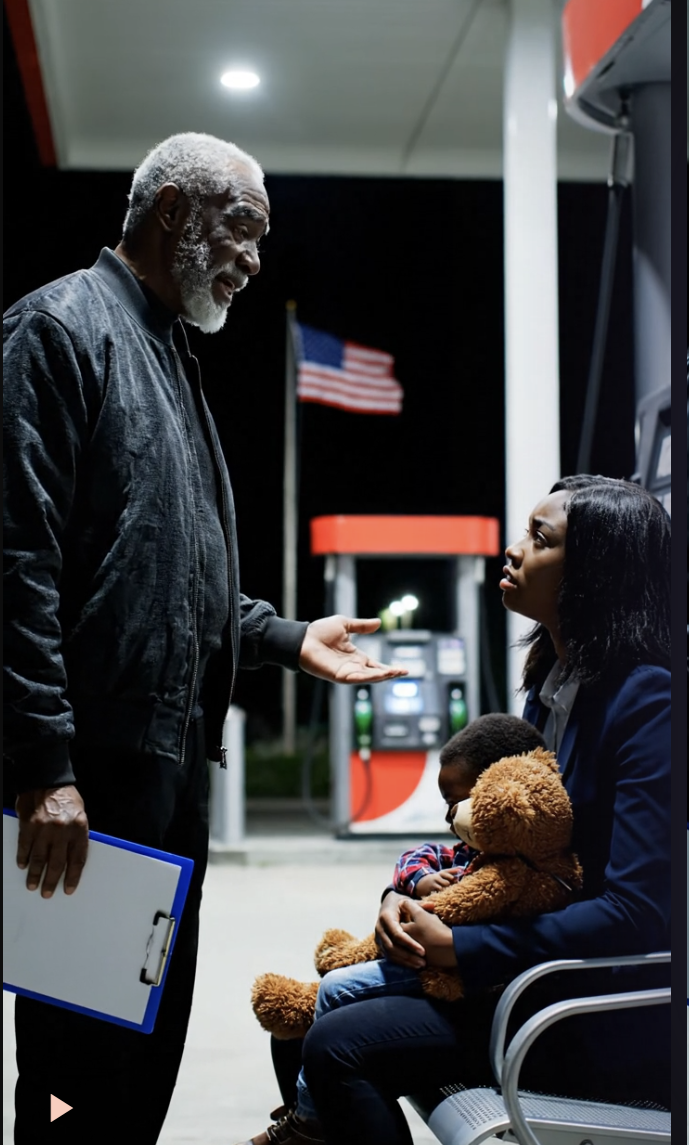 I found my only daughter and my grandson asleep inside a parked transit van at a lonely Midwest gas station—then she whispered that her newborn was still behind a locked condo door, and the only thing that could bring her baby back was a hallway camera that never forgets.