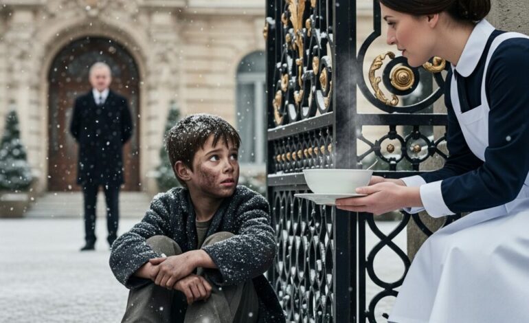 A kind maid saw a small, starving boy shivering outside the mansion gates. Believing her wealthy boss was gone for the day, she risked everything to sneak him into the kitchen and give him a hot meal. But her boss returned home early, her face pale with terror, ready to be fired. …The billionaires’ reaction left her utterly sh0cked, freezing her in place…. – life magazine