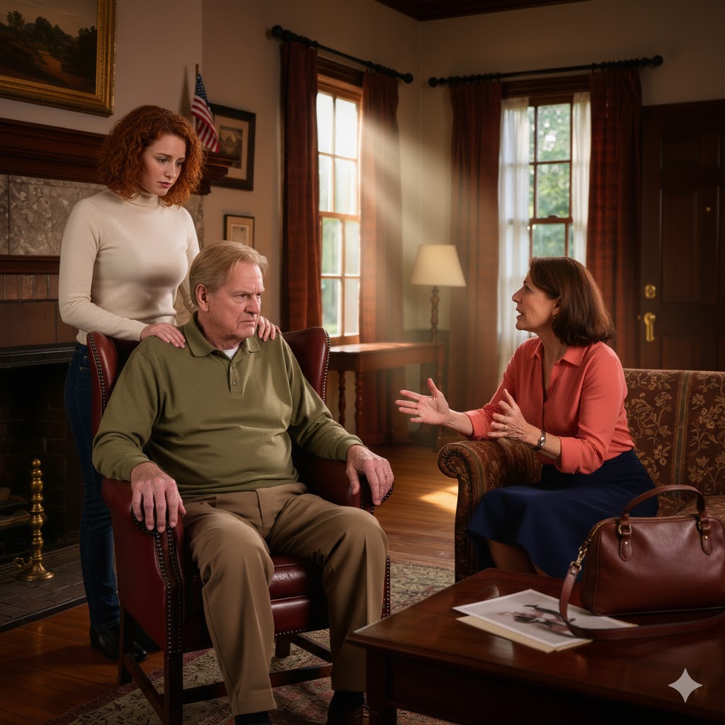 On my grandfather’s porch in Nashville, he squinted at my rideshare and asked, “Where’s the black SUV we gave you?”—and my mom answered for me, smiling like it was harmless: “Your sister needed it more.” Then my grandpa walked me into his cedar-scented living room, set a single key fob on the coffee table like a warning, and asked one question that made my mother’s face drain of color.