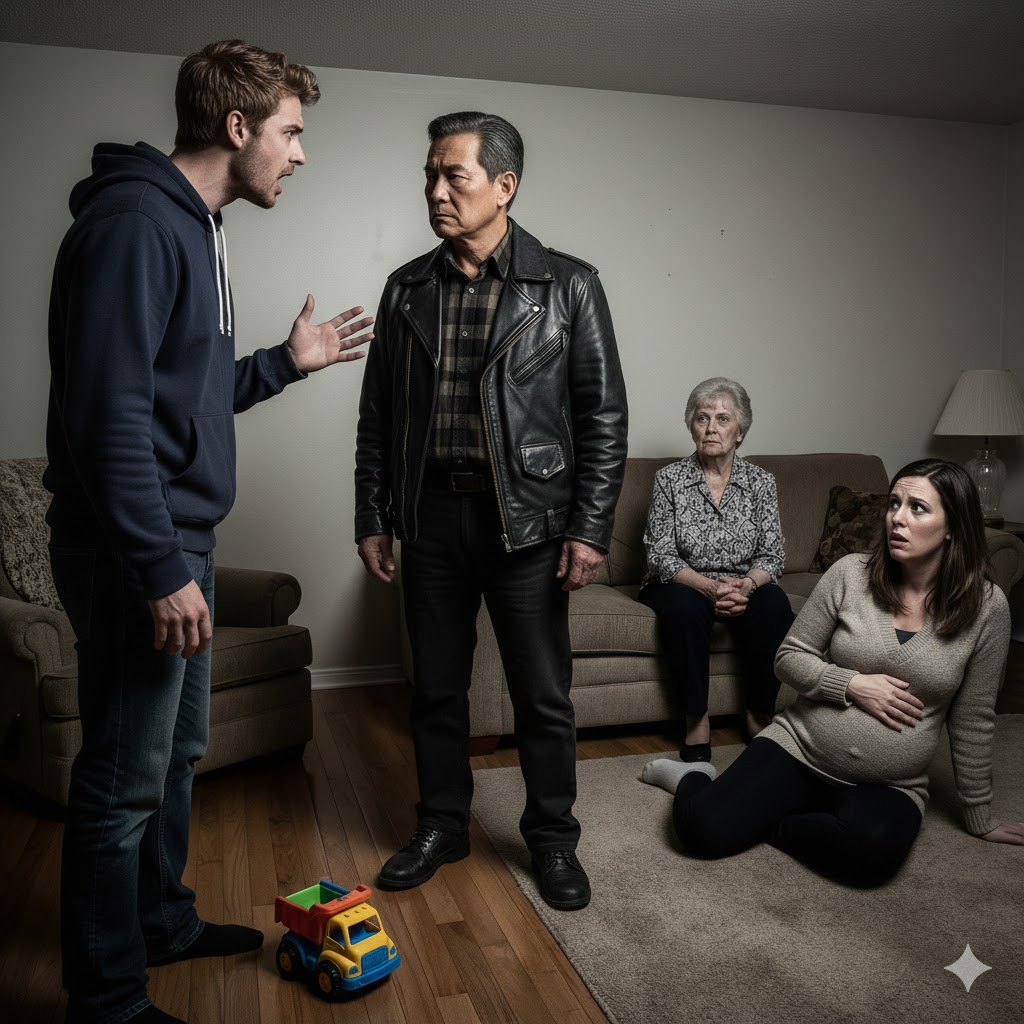 I Never Told My Son-in-Law That I Was a Retired Military Instructor Specializing in Psychological Warfare. He mocked my shaking hands, calling me “expired goods.” His mother forced my daughter—eight months pregnant—to kneel and clean the floor. I endured it all. But when he whispered to my grandson, “Cry again and you’ll sleep in the garage,” I finally spoke. Softly. Calmly. And every adult in the room froze.