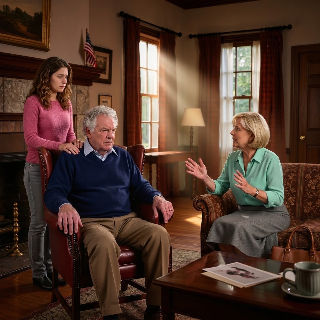 On my grandfather’s porch in Nashville, he squinted at my rideshare and asked, “Where’s the black SUV we gave you?”—and my mom answered for me, smiling like it was harmless: “Your sister needed it more.” Then my grandpa walked me into his cedar-scented living room, set a single key fob on the coffee table like a warning, and asked one question that made my mother’s face drain of color.