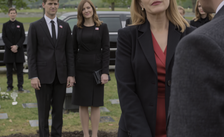 I wore a red silk dress to bury my husband—my son sneered, “Don’t dream of a single cent from Dad’s $55 million estate!” my daughter-in-law curled her lip: “We’re in charge now”… but the moment the will reading began, the lawyer said exactly one sentence and both of them went pale…