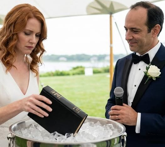 At my wedding, Grandpa handed me an old passbook. Dad smirked and dropped it into the ice bucket. “This passbook is junk.” I didn’t argue—I walked out. But I went to the bank anyway. The teller took one look and went pale, lowering her voice: “Ma’am… please don’t leave.”