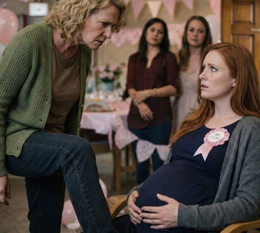 Mom walked into my baby shower and said coldly, “You think you can give birth before your sister?” “Never. The only real grandchild is hers.” Then she lifted her foot toward my pregnant stomach. I curled up in pain as my sister sipped her wine and smirked. Dad added, “Some daughters just don’t know their place.