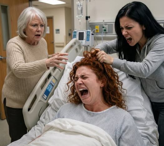 While I was in the hospital after giving birth, my mother and sister stormed into my recovery room