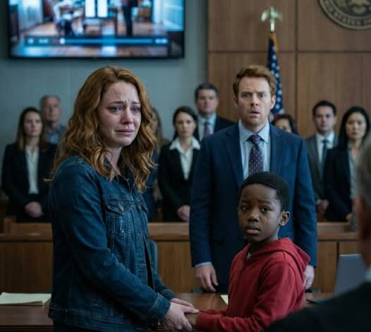 I stood in court with my palms sweating when my husband said, voice steady, “I want the house, the cars—everything… except the boy.” My throat closed. Then my seven-year-old tugged my sleeve and whispered, “Mom, please.” He faced the judge. “Your Honor, can I show a video?” The screen lit up. One clip. One moment. And suddenly, the courtroom fell into a silence so heavy it hurt. Then my husband went pale.