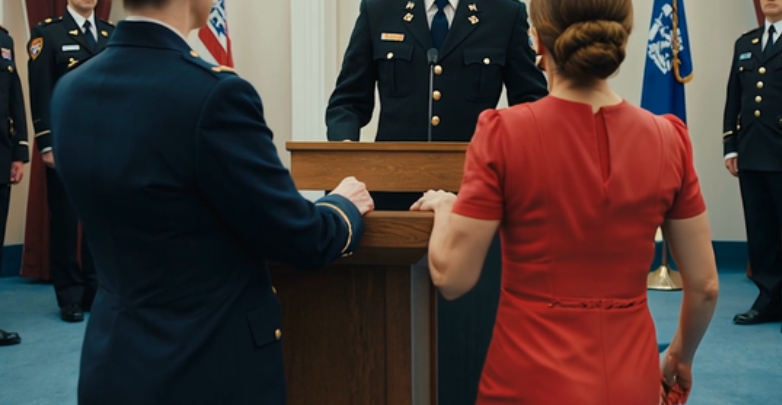 My Sister Pushed Me At My Promotion Reception. She Accused Me Of “Always Stealing The Spotlight.” Then A General Walked In, Looked At My Sister And Said Calmly: “Touch My Wife Again, And Your Life Is Over.” The Room Fell Silent. She Went Pale … And Was Escorted Out.