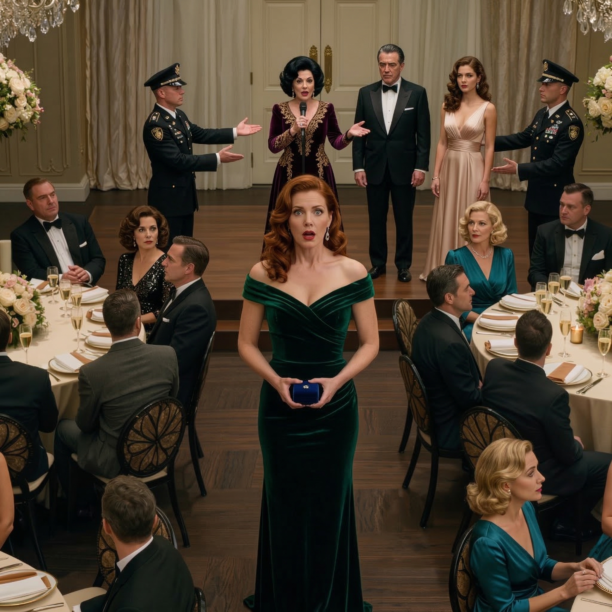 I showed up to dad’s lavish retirement party—only to hear whispers: “There’s the frigid daughter who can’t do anything right.” Then my stepmother sneered, “Security, remove this useless woman.” I left silently, moved my $17M into a trust. Within minutes, 56 missed calls, and they were at my door.