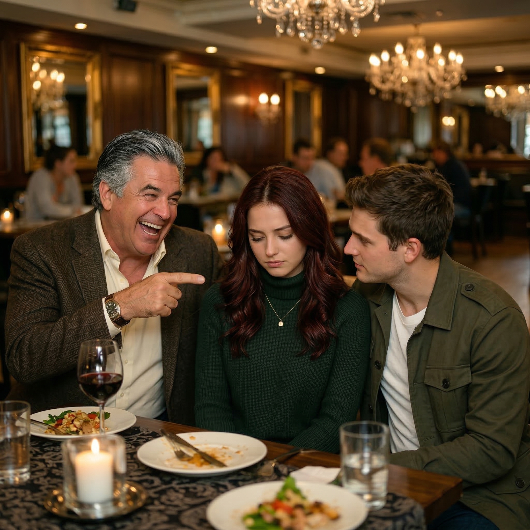 “Bara en tiggare!” hånade miljonärsfadern på italienska. Men en sekund senare blev han blek när han hörde brudens svar på den tunga dessertgaffelns