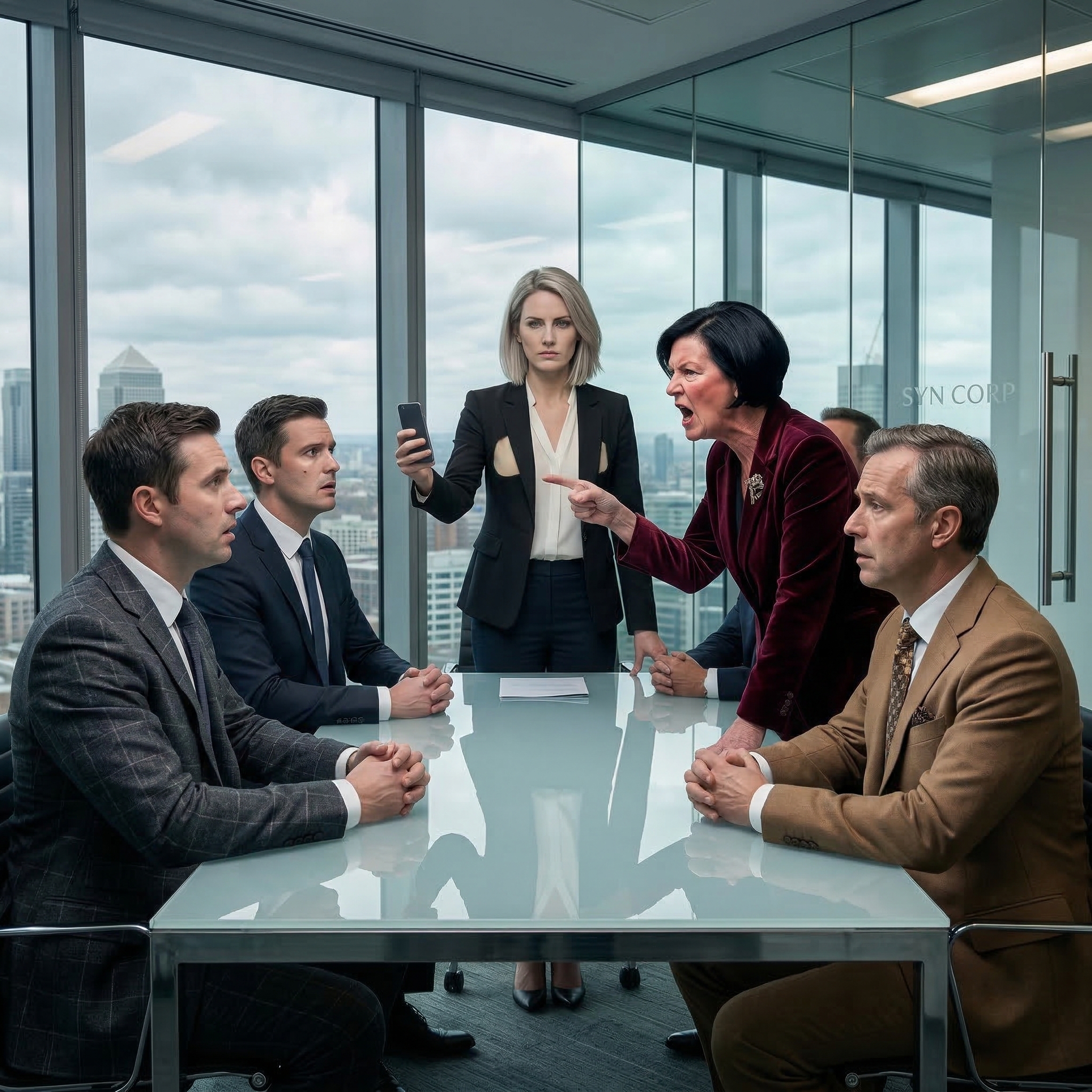 Jag stod frusen när min svärmor pekade på dörren och skrek, ‘Du är ingen! Bara trash—get ut från mitt kontor!’ Rummet tystnade, men inuti knäppte något i mig. Hon förödmjukade mig inför alla, utan att veta att imperiet hon dyrkade var byggt på mina pengar. Jag log, sträckte mig efter min telefon och viskade, ‘Är du säker på att du vill att jag ska gå?’ Hon hade ingen aning om att det var det ögonblick som hennes värld började kollapsa…