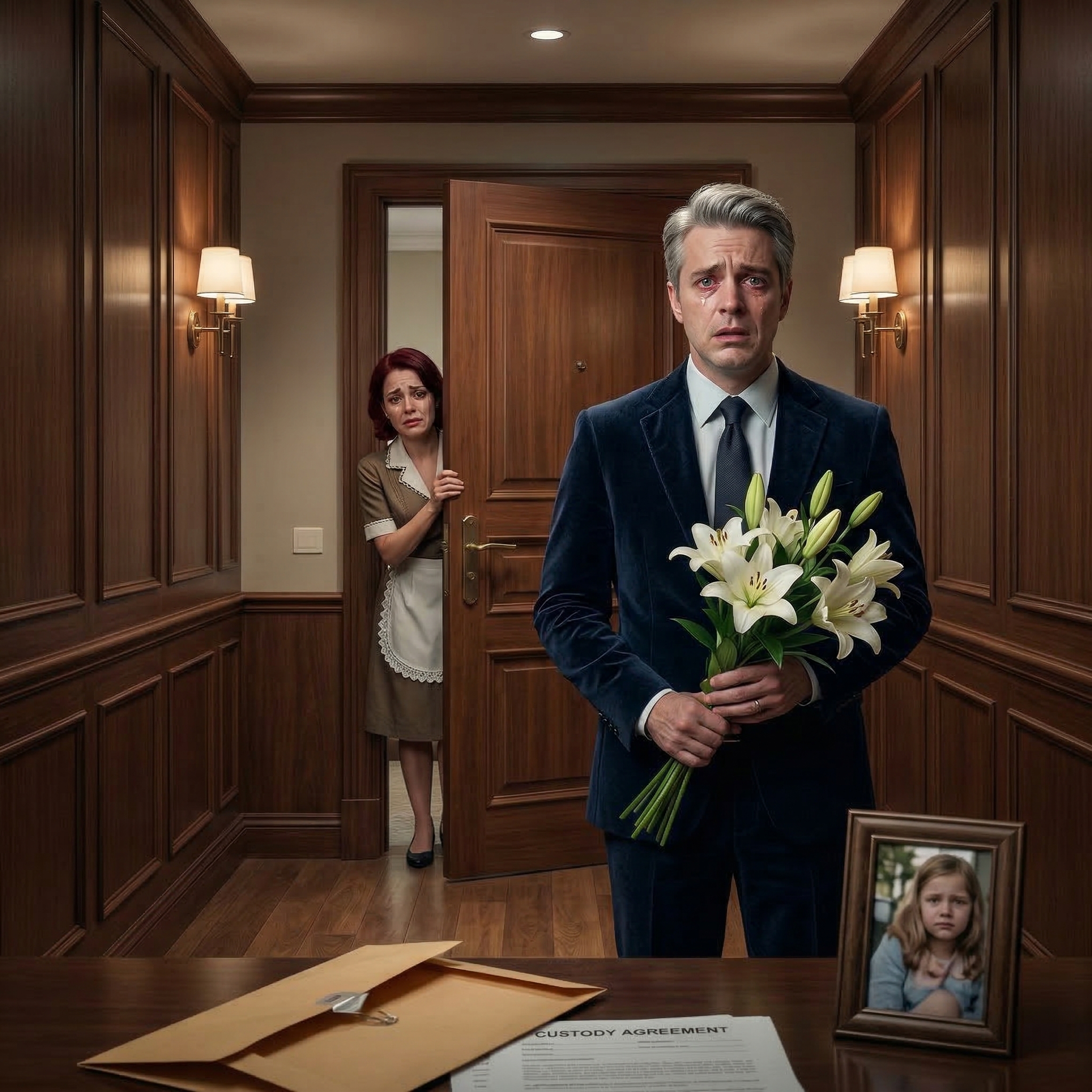 Han kom precis tillbaka från en utflykt med sin älskarinna och höll i en bukett blommor för att besöka sin fru som satt i förlossningen, men barnskötaren sa darrande: ‘Fru tog redan bort den unge mästaren för 18 dagar sedan.