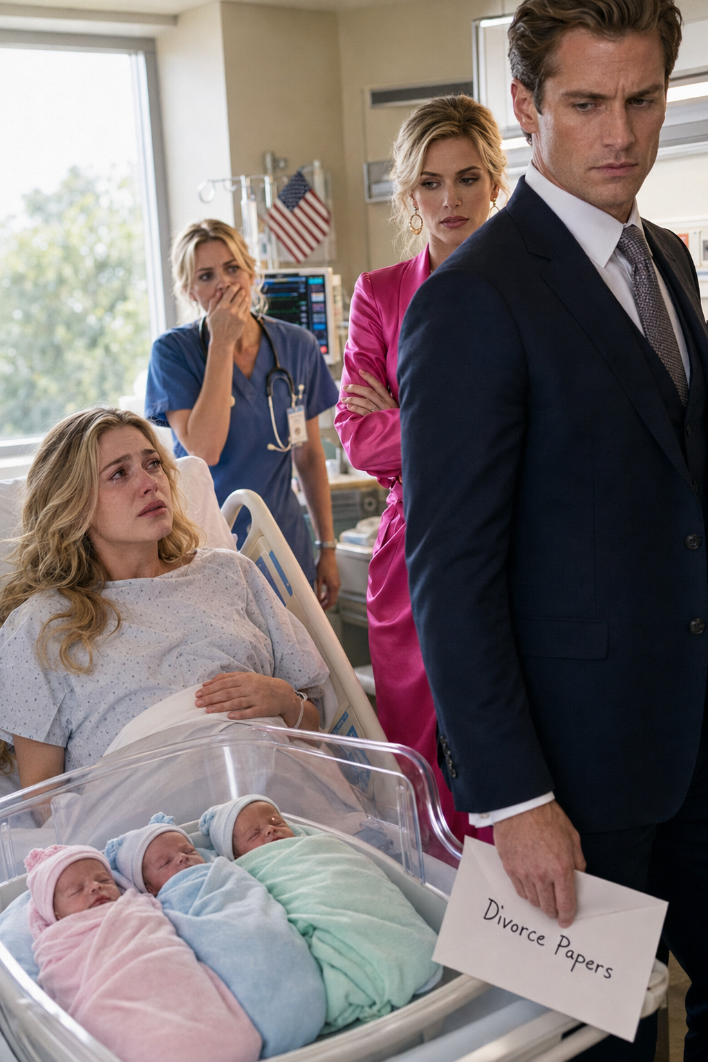 He Served Divorce Papers While She Held Their Newborn Triplets, Never Knowing the Quiet Wife He Abandoned Controlled His Father’s Deadliest Secret